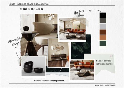 Moodboard example with interesting textures